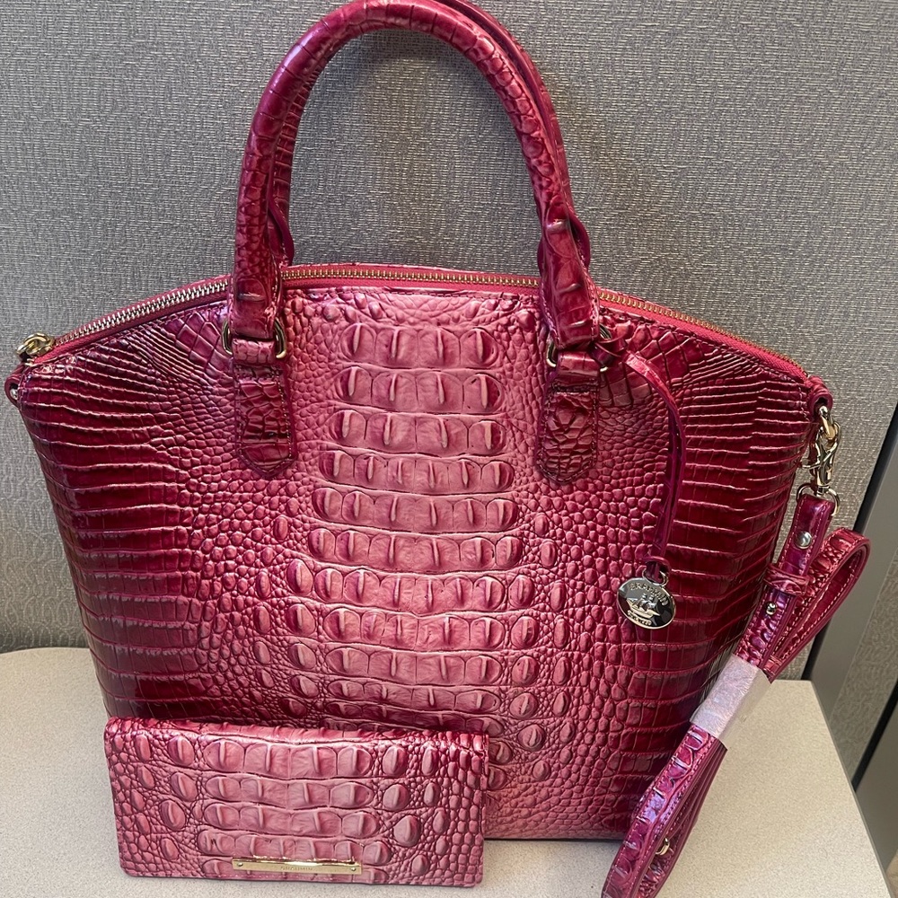 Pink Brahmin Duxbury Handbag and Wallet